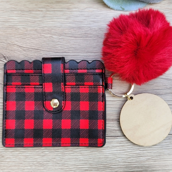 AUNT GIFT!!! Wallet Keychain & Puff with Laser Engraved Charm - Cool Aunts Club - Picture 8 of 10